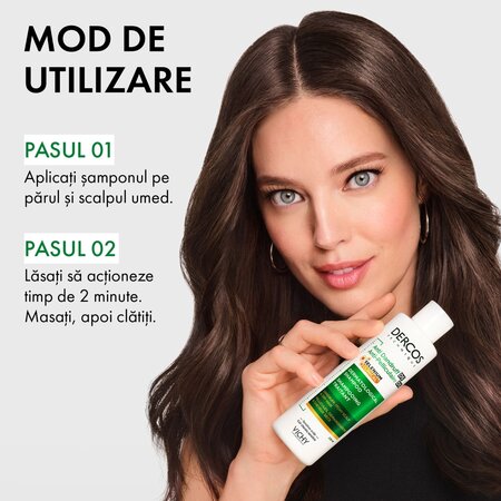 Sampon antimatreata pentru par uscat si scalp cu senzatie de mancarime Dercos, 200 ml, Vichy 747974