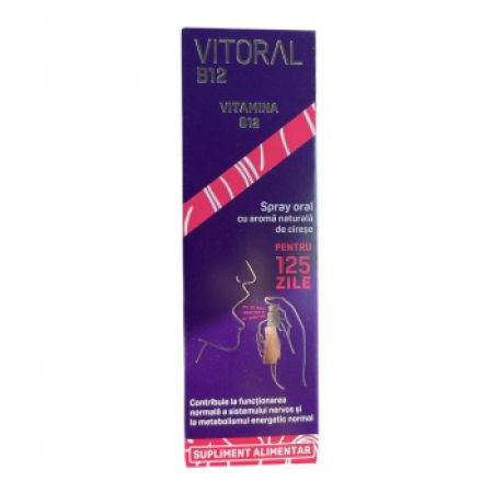 Spray oral pentru adulti Vitoral B12, 25 ml, Vitalogic 