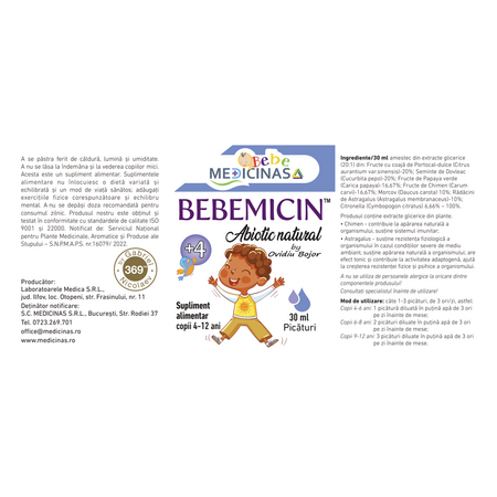Abiotic natural Bebemicin, 30 ml, Medicinas 713599