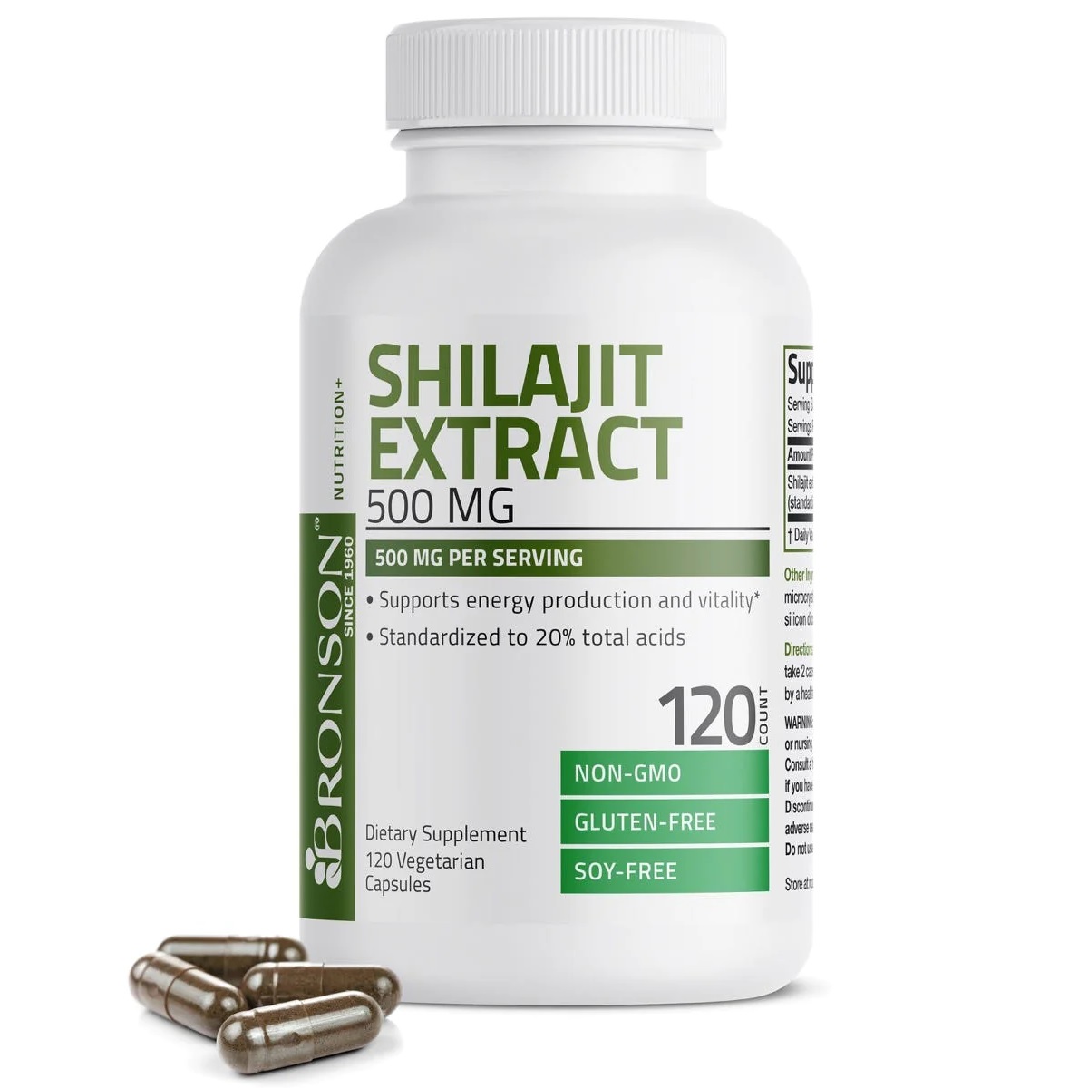 Shilajit Mumio Extract 500 mg, 120 capsule, Bronson