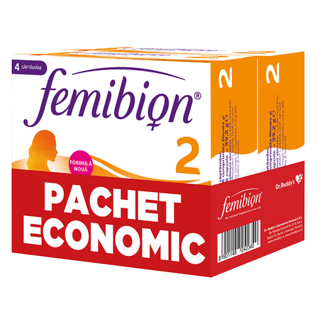Femibion 2 sarcina sanatoasa, 60 comprimate filmate + 60 capsule moi, Dr. Reddys