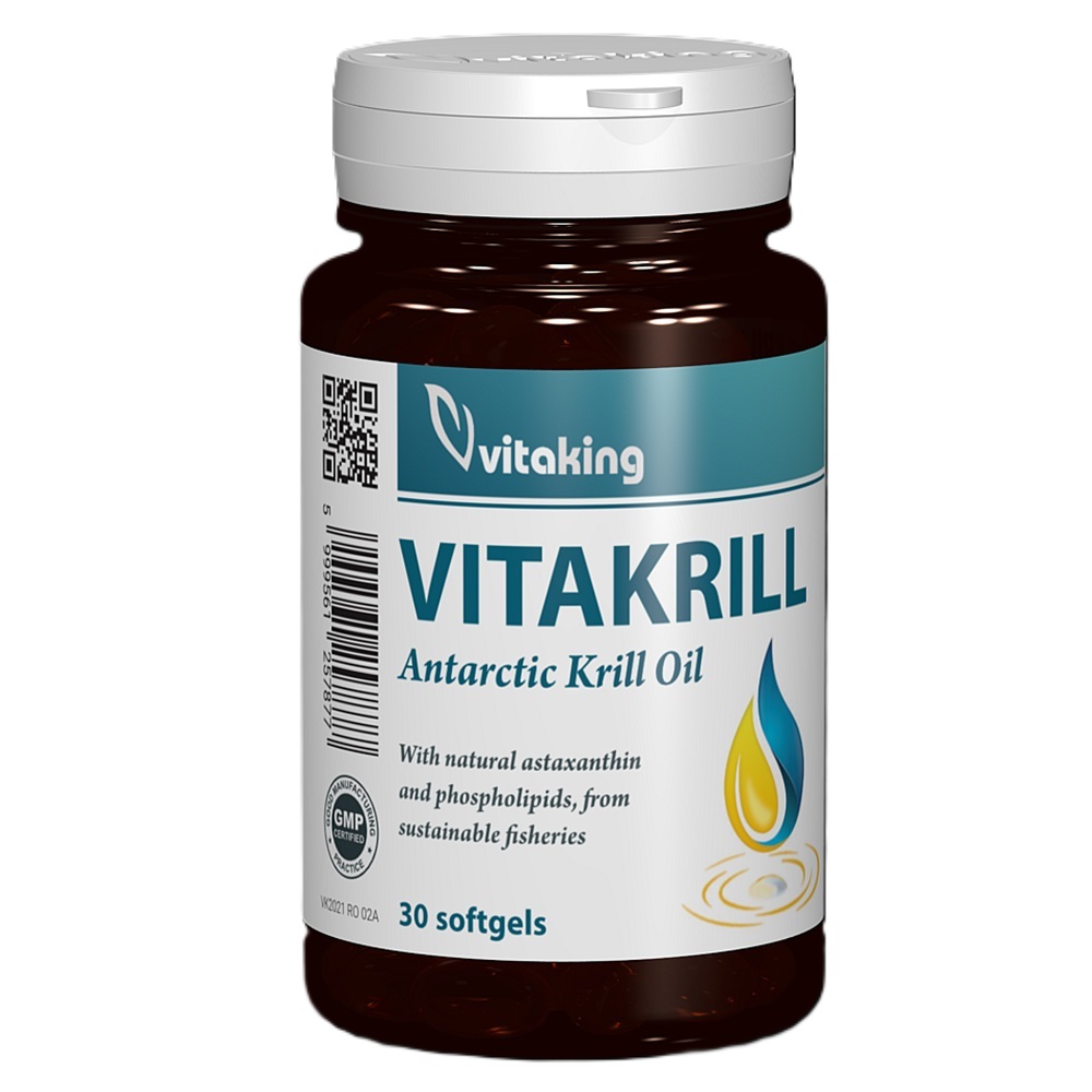 Ulei VitaKrill, 500 mg, 30 capsule, Vitaking