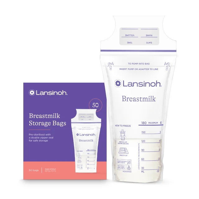 Pungi de stocare lapte matern, 50 bucati, Lansinoh