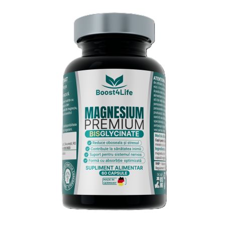 Magneziu Bisglicinat Premium, 60 capsule, Boost4Life