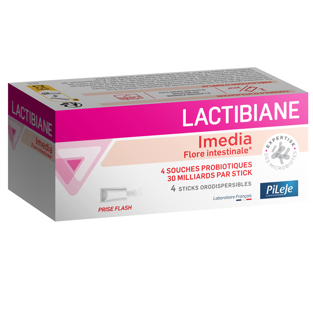 Probiotic Lactibiane Imedia, 4 plicuri orodispersabile, Pileje