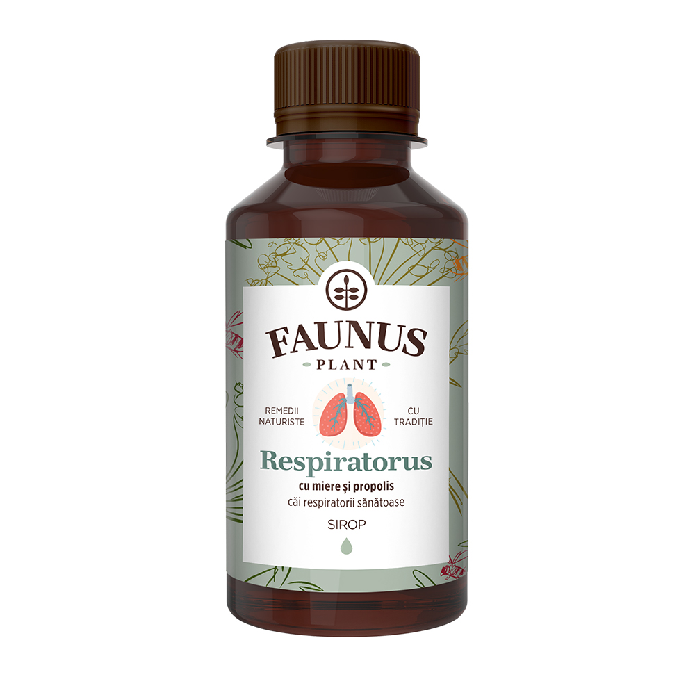 Sirop cu miere si propolis Respiratorus, 200 ml, Faunus Plant