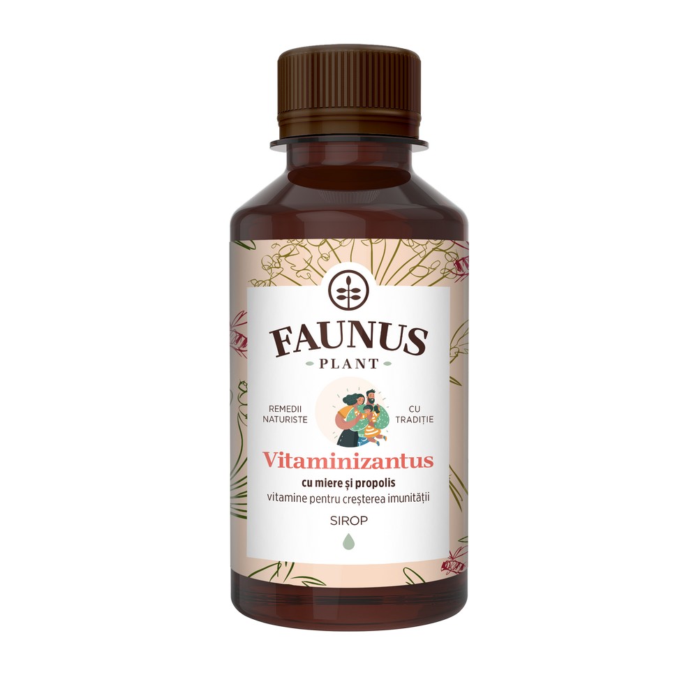 Sirop cu miere si propolis Vitaminizantus, 200 ml, Faunus Plant