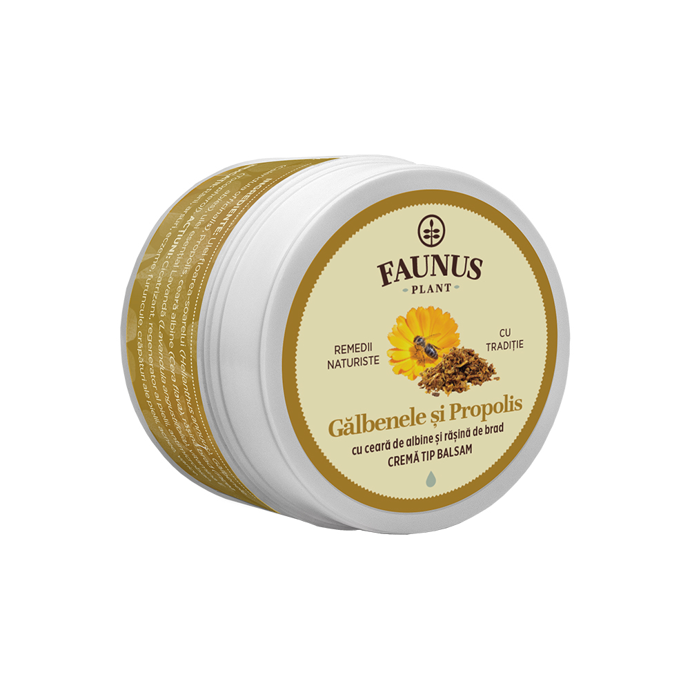Crema tip balsam cu galbenele si propolis, 50 ml, Faunus Plant