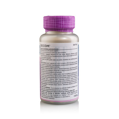 Berberine Solaray, 500 mg, 60 capsule vegetale, Secom 735062