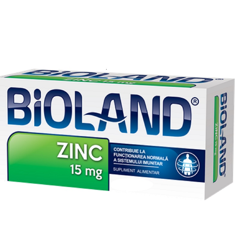 Zinc, 15mg, 40 comprimate, Bioland