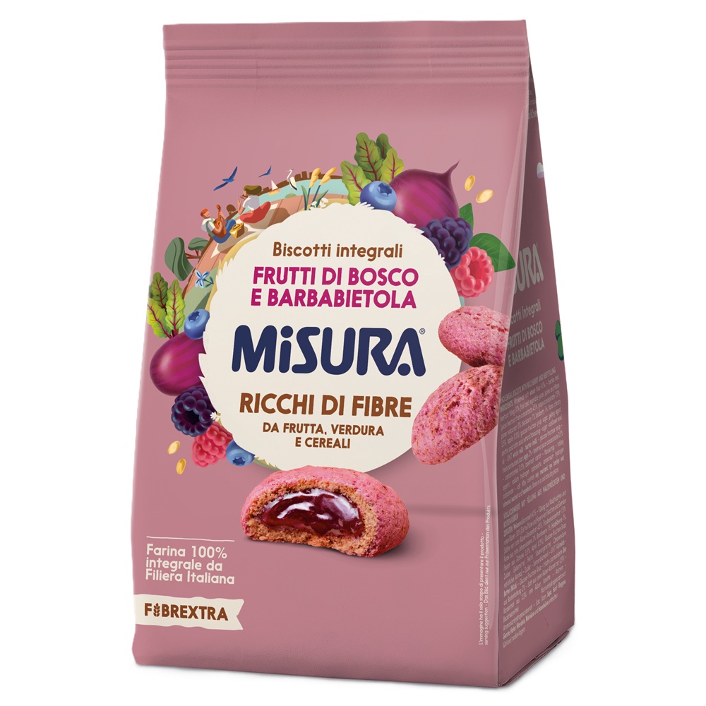 Biscuiti integrali cu fructe de padure, sfecla si struguri, 260 g, Misura