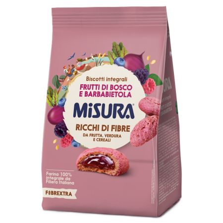 Biscuiti integrali cu fructe de padure, sfecla si struguri, 260 g, Misura
