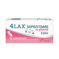 Supozitoare cu glicerina pentru copii 4Lax, 12 bucati, Labormed