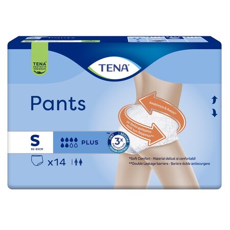 Scutece tip chilot pentru adulti Pants Plus, Small, 14 bucati, Tena 620397