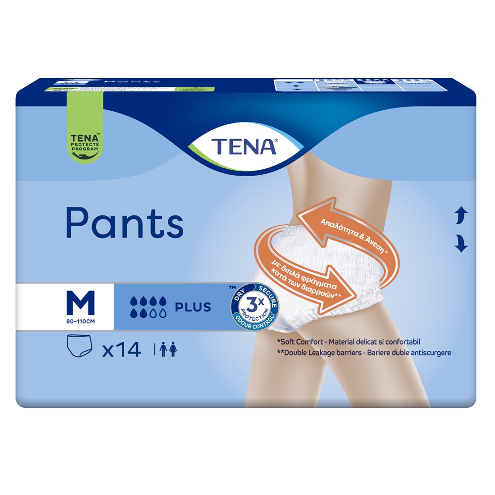 Scutece tip chilot pentru adulti Pants Plus Medium, 14 bucati, Tena