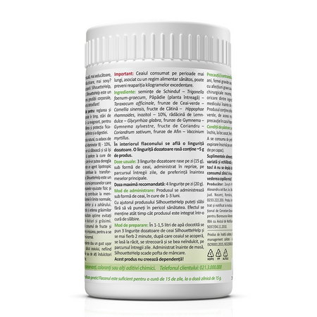 Ceai pentru slabit Silhouette Help, 225 g, Zenyth 622873