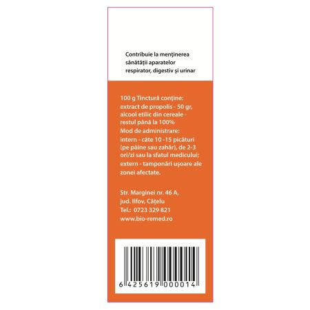 Tinctura de propolis, 50%, 20ml, Bioremed 703313