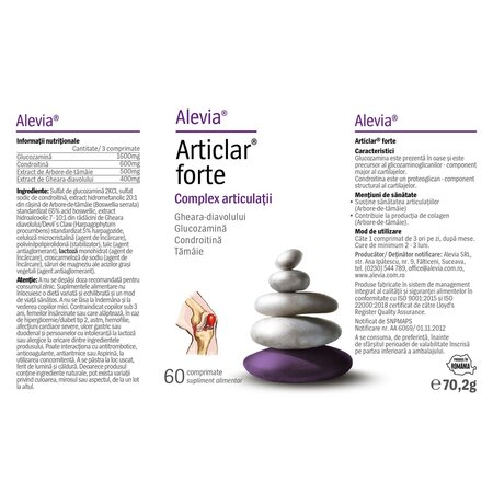 Articlar forte, 60 comprimate, Alevia 698590