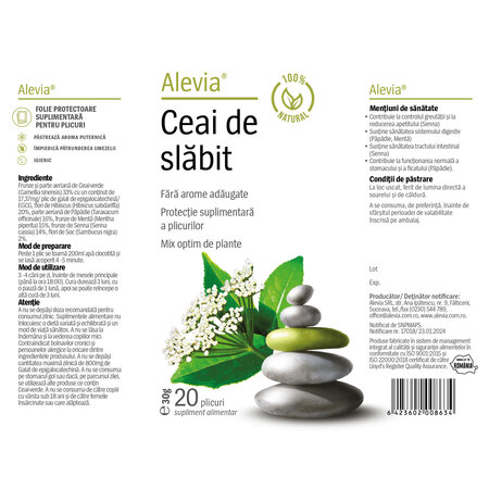 Ceai de slabit, 20 plicuri, Alevia 618995
