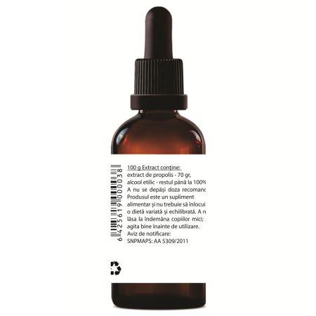 Extract moale de propolis, 70%, 50 ml, Bioremed 703354