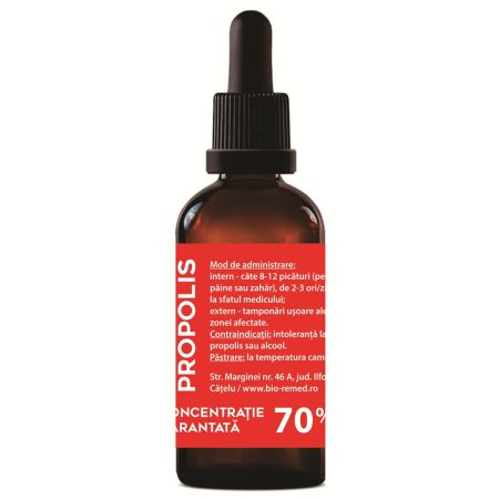 Extract moale de propolis, 70%, 50 ml, Bioremed 703343