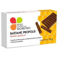 Batoane propolis pentru mestecat, 10 bucati, Bioremed