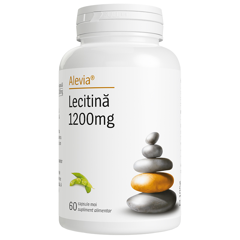 Lecitina, 1200 mg, 60 capsule moi, Alevia