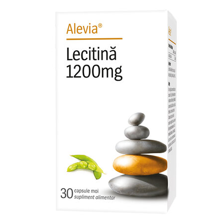 Lecitina, 1200 mg, 30 capsule moi, Alevia 698466