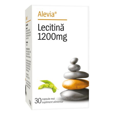 Lecitina 1200mg, 30 capsule, Alevia
