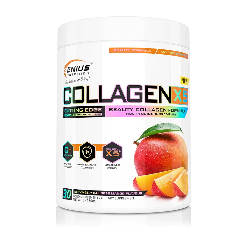 Collagen-X5 Mango, 360 g, Genius Nutrition