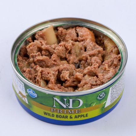 Hrana umeda cu mistret si mere pentru pisici N&D Prime, 70 g, Farmina 700447