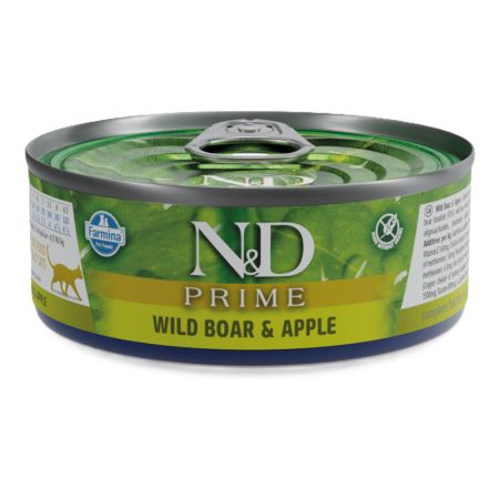 Hrana umeda cu mistret si mere pentru pisici N&D, 70 g, Farmina