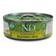 Hrana umeda cu mistret si mere pentru pisici N&D Prime, 70 g, Farmina 700446