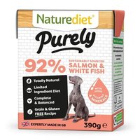 Hrana umeda cu somon pentru caini Hipoalergenic Pate Purely Salmon White Fish, 390 g, NatureDiet