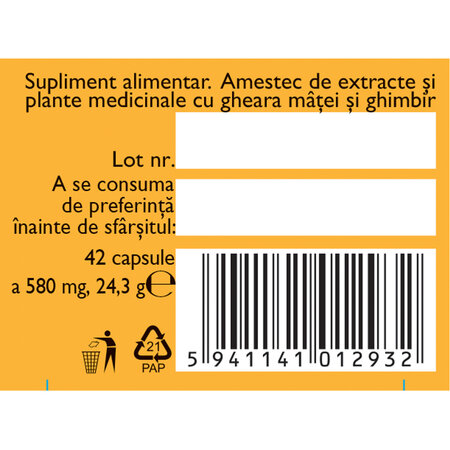 Supliment alimentar Imunitate Respirator si Digestiv, F160, 42 capsule, Fares 614281