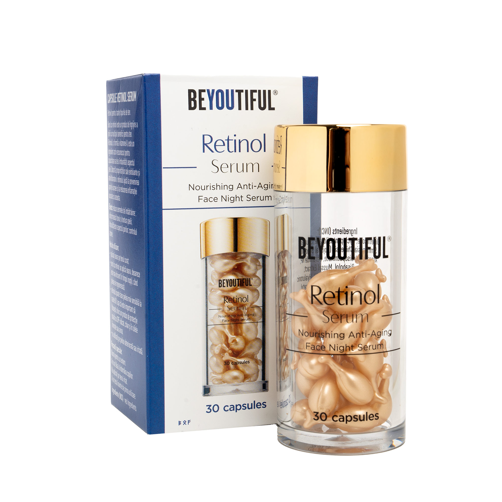 Ser de fata cu retinol, 30 capsule, Beyoutiful