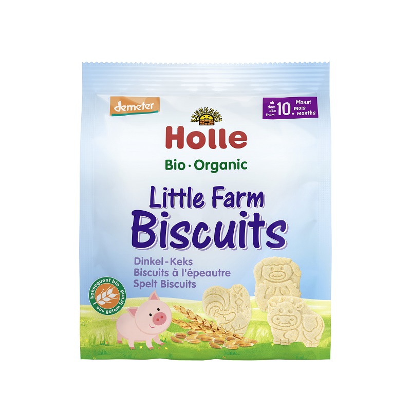 Biscuiti bio din grau spelta Mica Ferma, 100g, Holle Baby