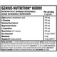 Supliment calmant Herox, 180 comprimate, Genius Nutrition 571747