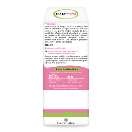 Sirop Bebedril tuse uscata, 125 ml, Pierre Fabre Healthcare 576877