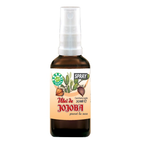 Ulei de Jojoba presat la rece spray, 50 ml, Herbavit