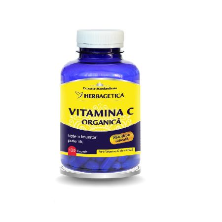 Vitamina C Organica, 120 capsule, Herbagetica