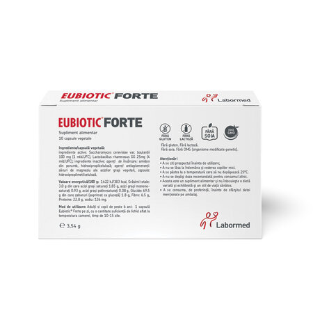Eubiotic Forte, 10 capsule vegetale, Labormed 617314