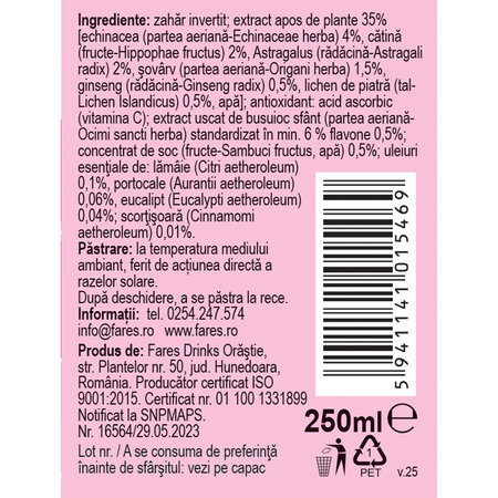 Sirop Imunitate, F147, 250 ml, Fares 620945