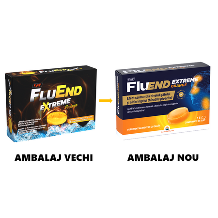 FluEnd Extreme cu aroma de portocale, 16 comprimate, Sun Wave Pharma 669425