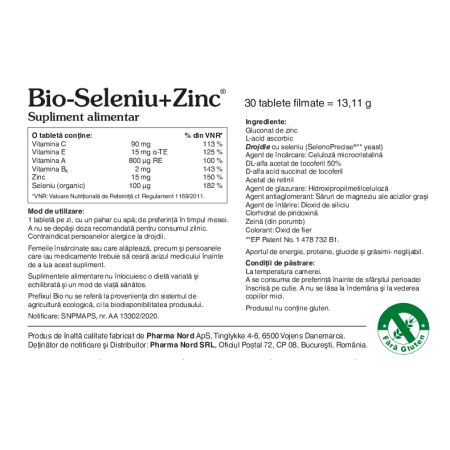 Bio-Seleniu  Zinc, 30 tablete, Pharma Nord 669171