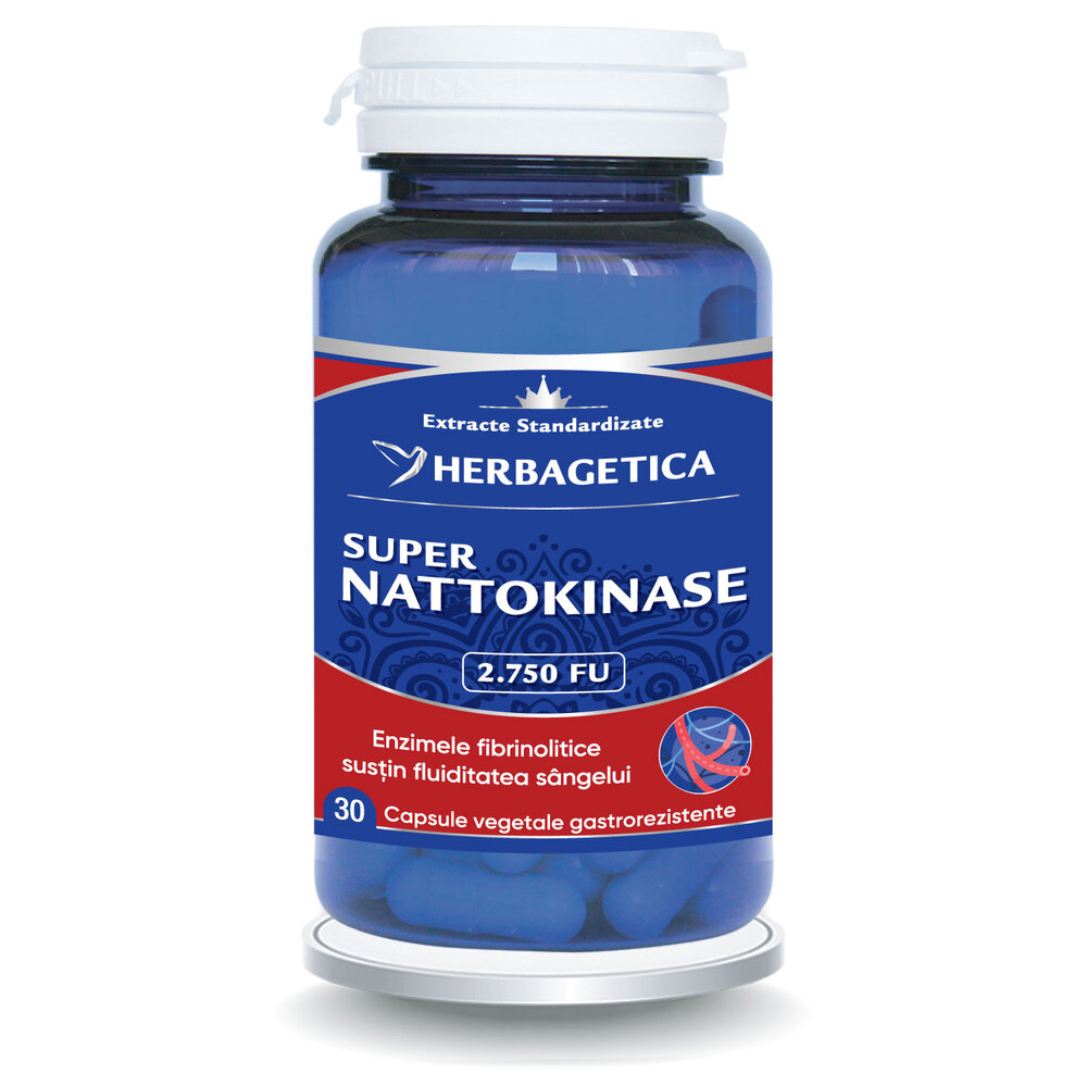 Super Nattokinase, 2750 FU, 30 capsule, Herbagetica
