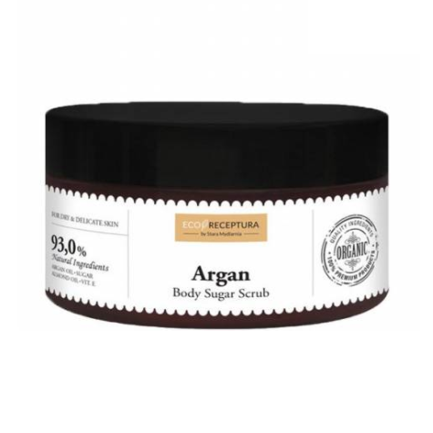 Scrub de corp cu zahar si ulei de argan, 300 ml, Stara Mydlarnia