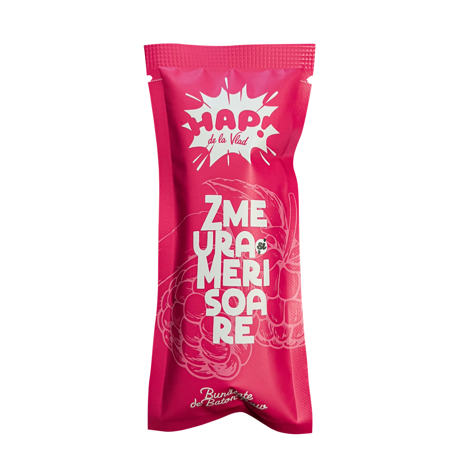 Baton raw vegan cu zmeura si merisoare, 45 g, Hap de la Vlad