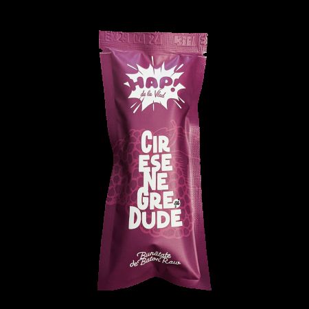 Baton raw vegan cu cirese negre si dude, 45 g, Tata Vlad