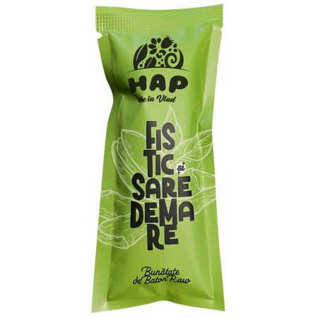 Baton raw vegan cu fistic si sare de mare, 45 g, Hap de la Vlad